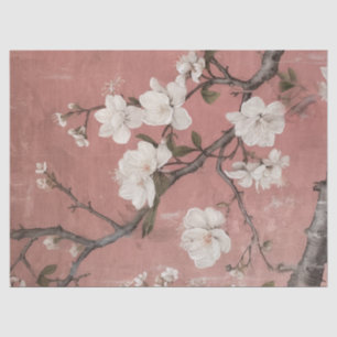 Papel De Seda Chinoiserie Dusty Pink Cherry BlossBackground