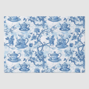 Papel De Seda Chinoiserie French Toile Du Jouy Tea Pattern