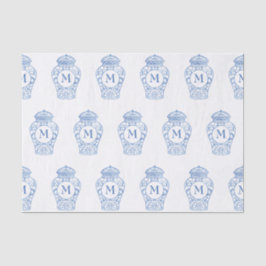 Papel De Seda Chinoiserie Monogramed Ginger Jar Tissue Paper