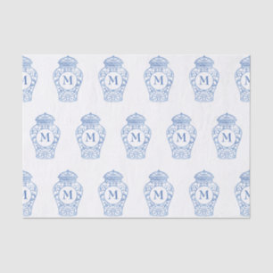 Papel De Seda Chinoiserie Monogramed Ginger Jar Tissue Paper