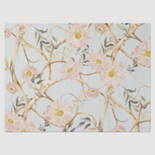 Papel De Seda Chinoiserie Peony Floral Tree Decoupage