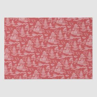 Papel De Seda Chinoiserie Red Willow Reverse Decoup