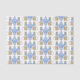 Papel De Seda Chinoiserie Watercolor Bow Cheetah