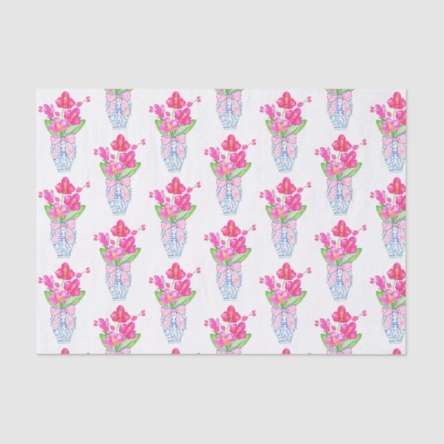 Papel De Seda Chinoiserie Watercolor Ginger Jar (Anverso)