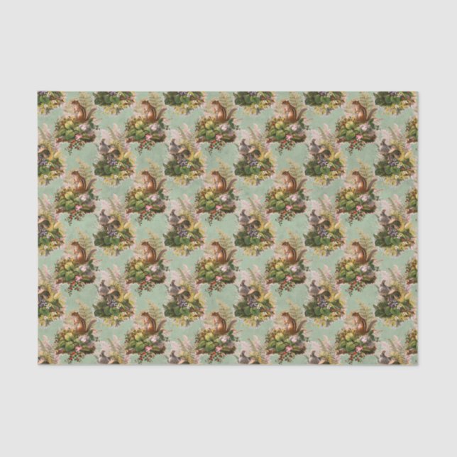 Papel De Seda Chipmunks de época Woodland (Anverso)
