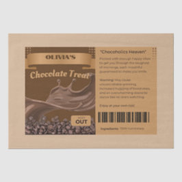 Papel De Seda Chocoholics graciosos con nombre de chocolate trat