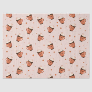 Papel De Seda Chocolate Caliente Acogedor - Patrón de Taza Adora