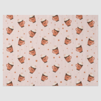 Papel De Seda Chocolate Caliente Acogedor - Patrón de Taza Adora