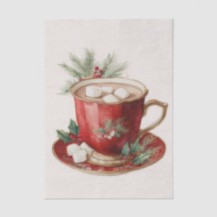 Papel De Seda Chocolate Caliente de Navidad de Estilo Antiguo