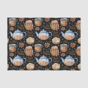 Papel De Seda Chocolate caliente y barricas de canela