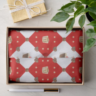 Papel De Seda Chocolate dulce trata a Navidades modernos acuarel