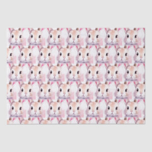 Papel De Seda Chorreo de agua tierno conejito rosa para baby sho