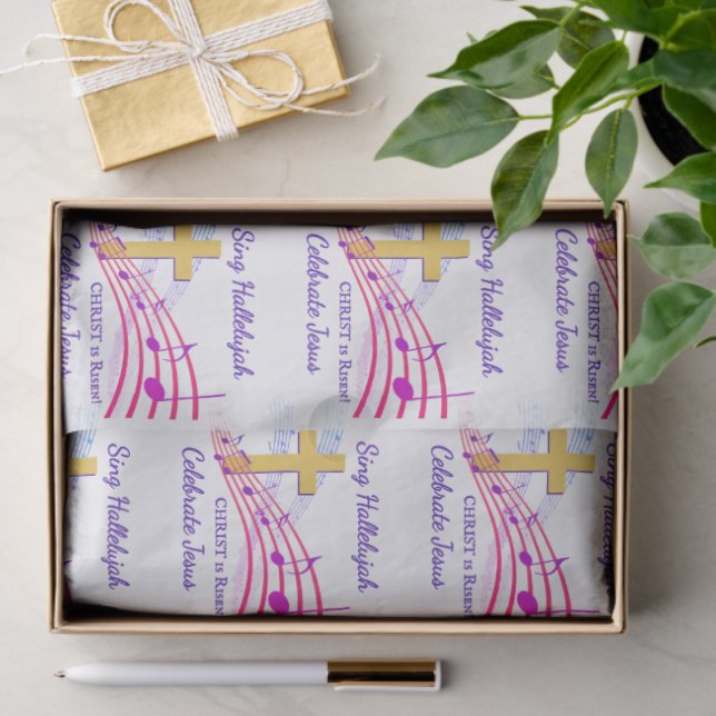 Papel De Seda Christ is Risen Christian Easter (Regalo )