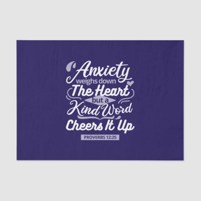 Papel De Seda Christian Encouragement Quote – Anxiety & Kindness (Anverso)