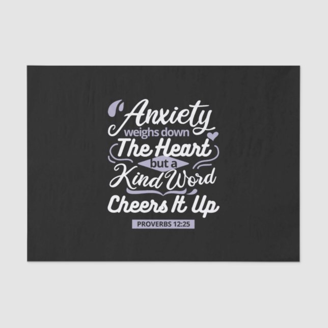 Papel De Seda Christian Encouragement Quote – Anxiety & Kindness (Anverso)