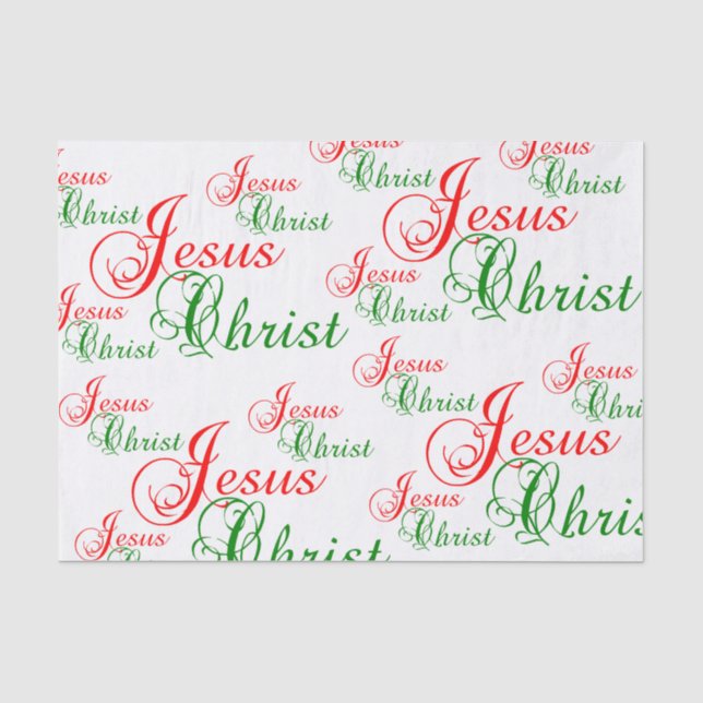 Papel De Seda Christian JESUS CHRIST Navidades Tissue Paper (Anverso)