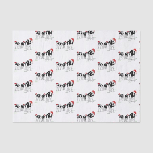 Papel De Seda Christmas Cows (Anverso)