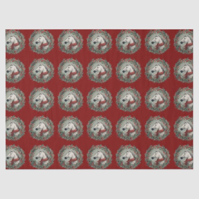 Papel De Seda Christmas equestrian gift wrapping  (Anverso)