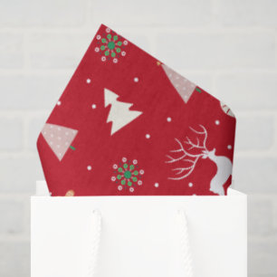 Papel De Seda Christmas Gift Wrap — Reindeer, Gingerbread