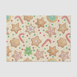 PAPEL DE SEDA CHRISTMAS GINGERBREAD COOKIE AND CANDY CANES