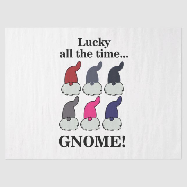 Papel De Seda Christmas Gnomes Xmas Lucky (Anverso)