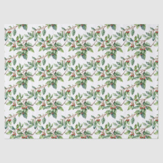 Papel De Seda Christmas Holiday Mistletoe in Watercolor
