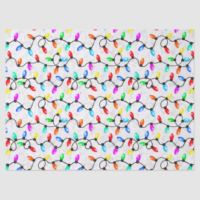 Papel De Seda Christmas Lights In The Snow (Anverso)