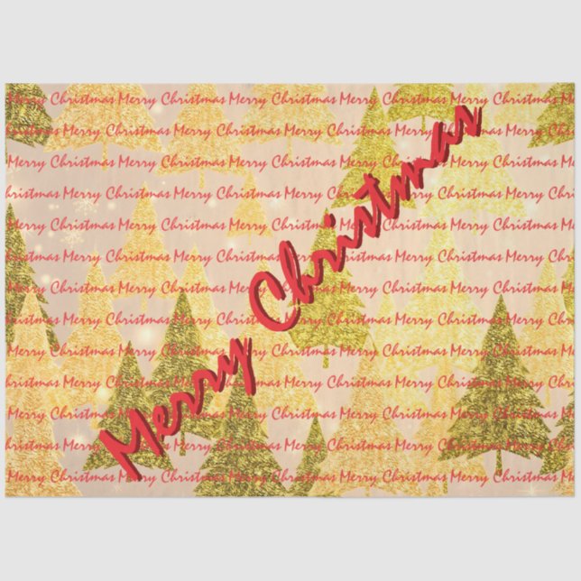 Papel De Seda Christmas Luxury Christmas Trees Festive (Anverso)