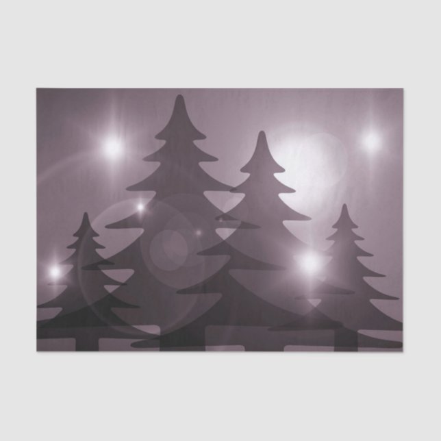 Papel De Seda Christmas Party Pink Trees Holiday Winter Elegant (Anverso)