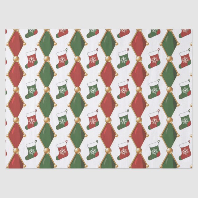 Papel De Seda Christmas Stocking  (Anverso)