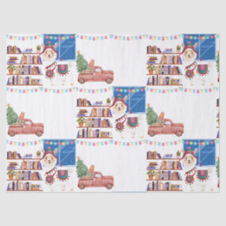 Papel De Seda Christmas tissue Paper  llama