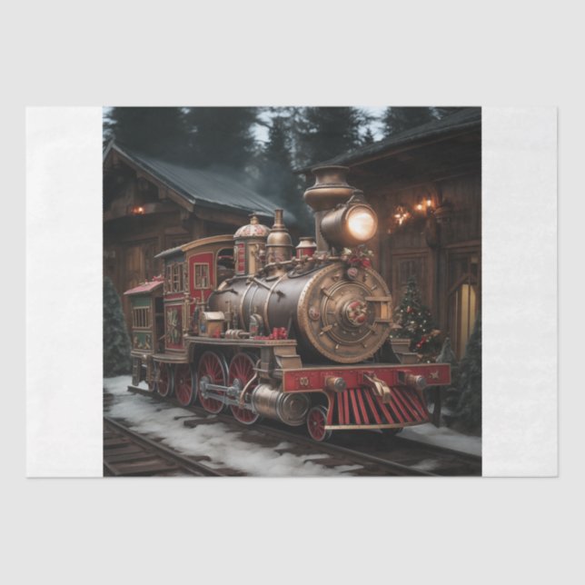 Papel De Seda Christmas Train (Anverso)