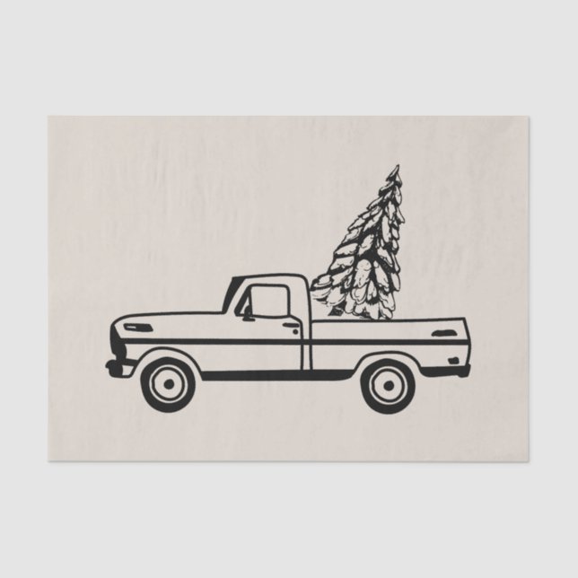 Papel De Seda Christmas tree truck (Anverso)