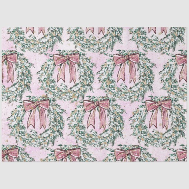 Papel De Seda Christmas Watercolor Paper II Design 4 (Anverso)