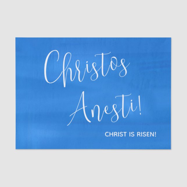 Papel De Seda Christos Anesti! ¡Cristo es Risen! (Anverso)