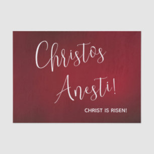 Papel De Seda Christos Anesti! ¡Cristo es Risen! Rojo