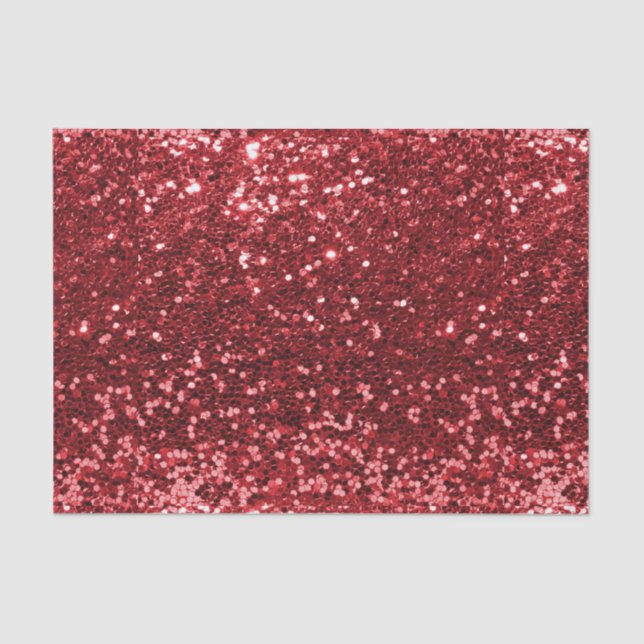 Papel De Seda Chunky Confetti Purpurina Sparkle Red (Anverso)