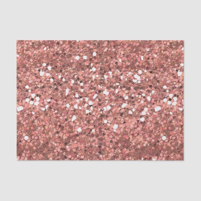 Papel De Seda Chunky Confetti Purpurina Sparkle Rosa Gold (Anverso)