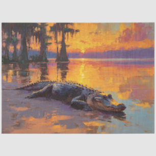 Papel De Seda Cibercaimán de Florida decoupage