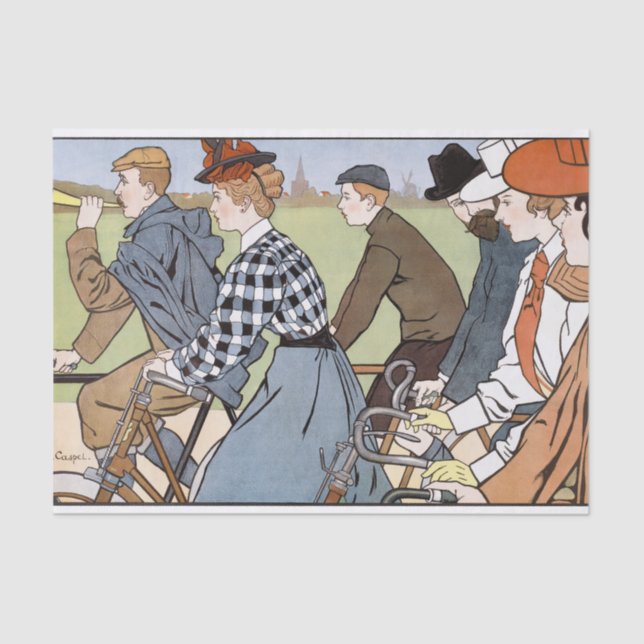 Papel De Seda Ciclismo, bicicletas, Van Caspel (Anverso)