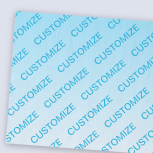 Papel De Seda Cielo Azul (¡color cambiable!) Patrón de Ombre y T