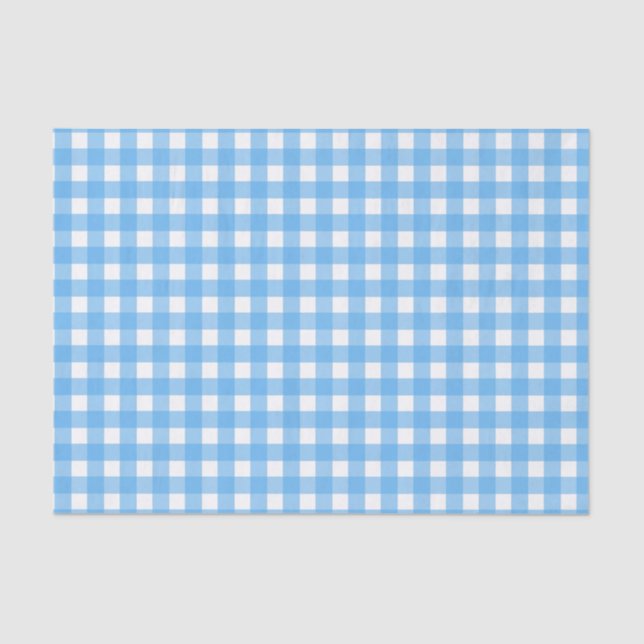 Papel De Seda Cielo azul gingham (Anverso)