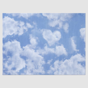 Papel De Seda Cielo azul lindo con nube en forma de corazón aleg
