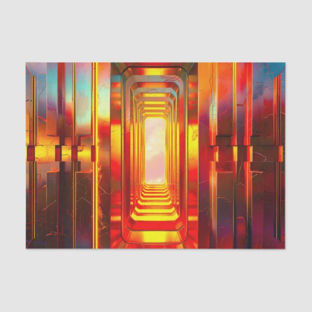 Papel De Seda Cielo celeste metálico (Anverso)