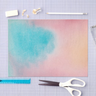 Papel De Seda Cielo de Acuarela Arte de Artista Pintado Impreso 