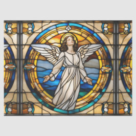 Papel De Seda Cielo de Ángel de Vidrio Teñido Falso para Decoupa