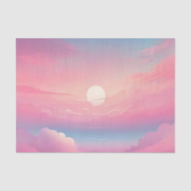 Papel De Seda Cielo de nubes tranquilas (Anverso)
