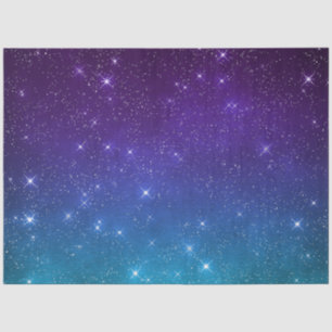 Papel De Seda Cielo nocturno celestial crepuscular estrellado pú