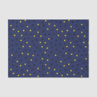 Cielo nocturno cuece estrellas amarillas en patrón