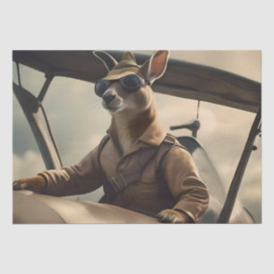 Papel De Seda "Cielos de época: El piloto canguro en el viejo av